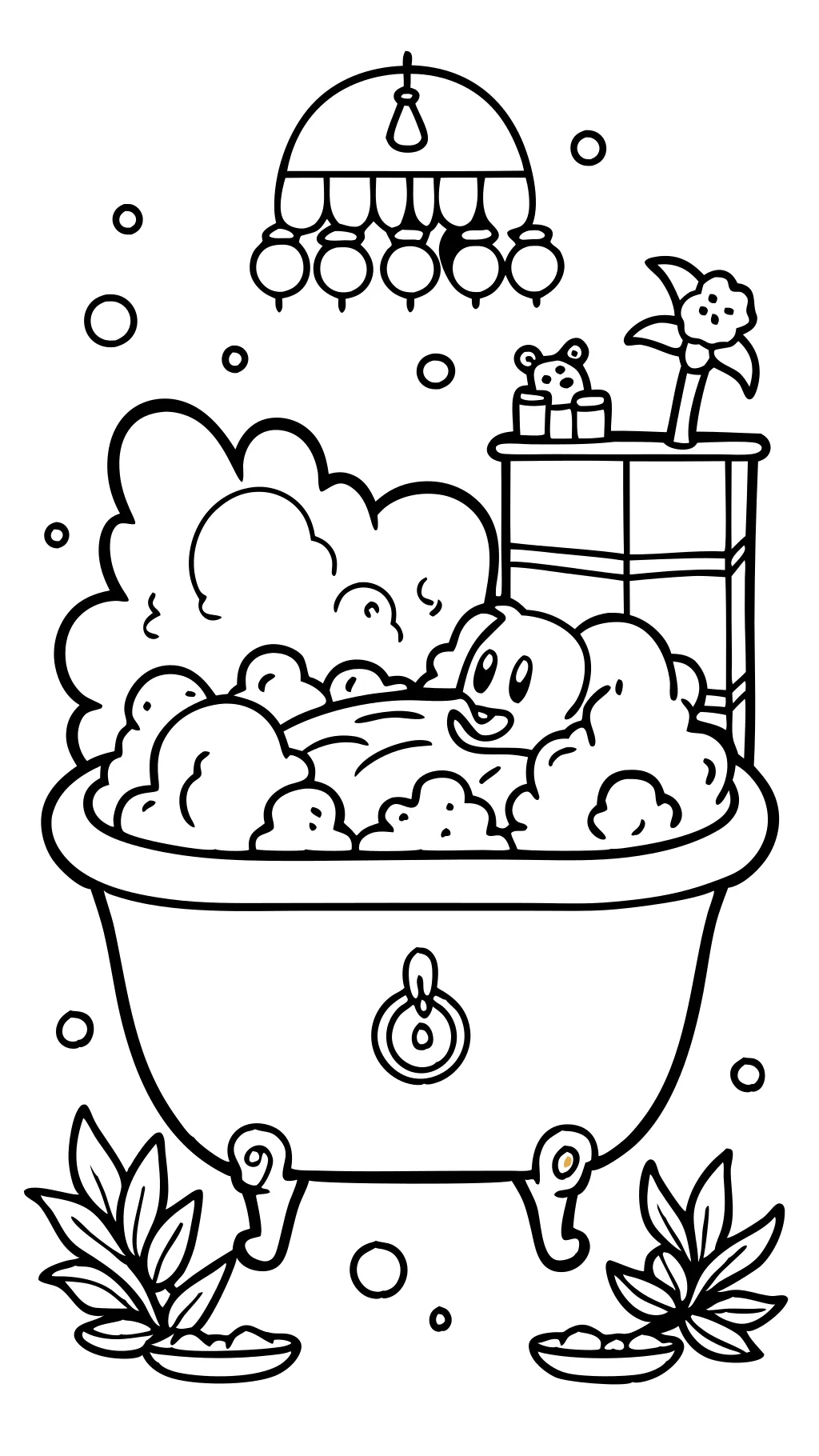 bathtub coloring page